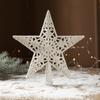 Hollow Out Christmas Tree Top Star White Christmas Tree Ornaments  Christmas Decoration