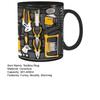 Mechanic Toolbox Coffee Mug Funny Ceramic Toolbox Pattern Cup Birthday Christmas Thanksgiving Gift for Husband Dad