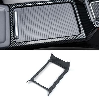For VW Golf 8 MK8 Car ABS Carbon Fiber Texture Interior Center Console Water Cup Holder Frame Cover Protective Trim