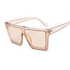 Fyrkantiga Solglasögon Dam Lyxig Vintage Märke Designer Solglasögon Kvinna Stor Ram Spegel Svart Silver Platt Topp Oculos De Sol