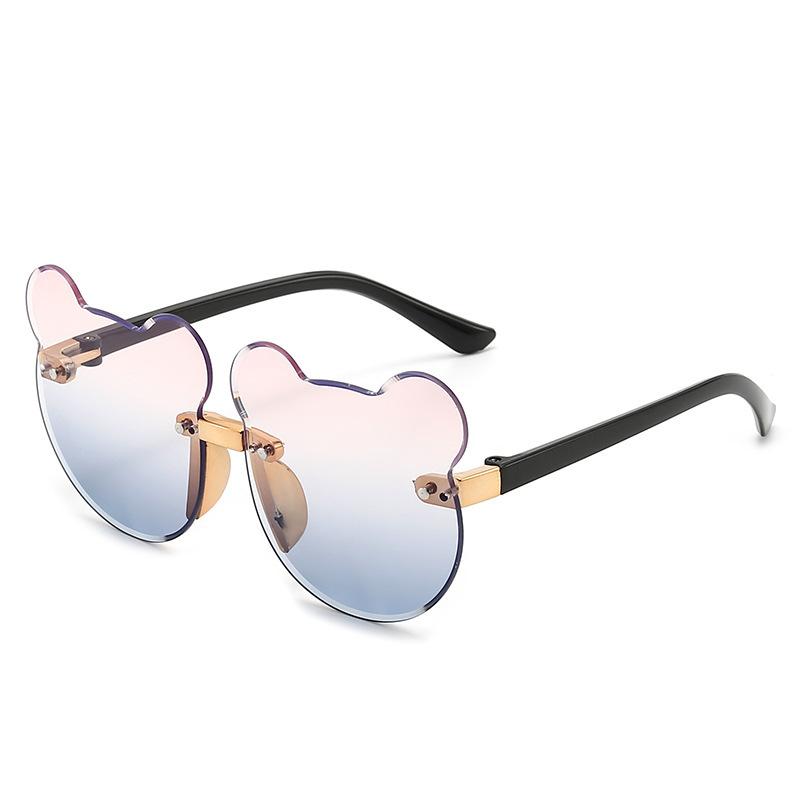 New Children'S Bear Sunglasses Cartoon Copy Sunscreen Uv Protection Cute Baby Sunglasses Outdoor Cat Ear Frameless