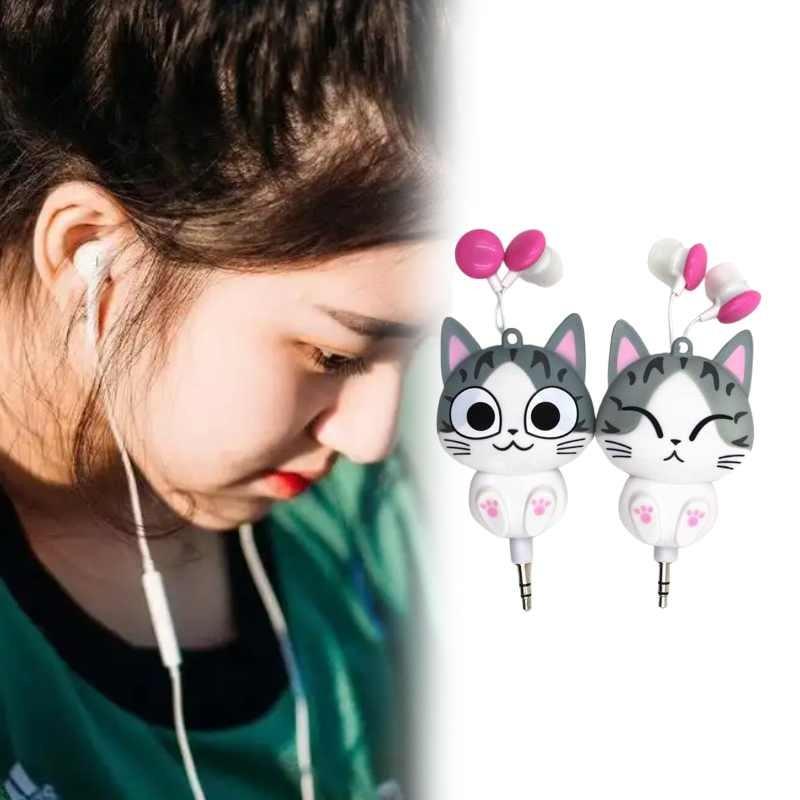 Chi Sweet Home Cat Retractable In Ear Wired Headphones Cartoon Earphone Gift