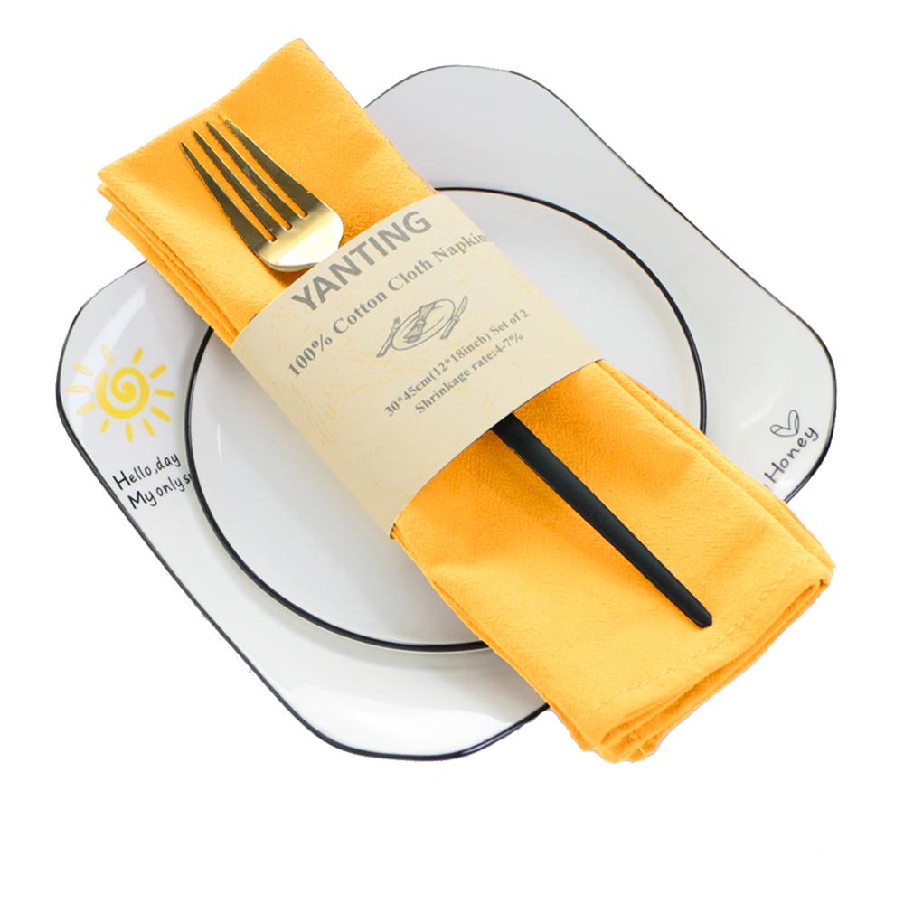 6 Pcs Serving Cloth Napkins 30x45cm Natural Cotton Fabric Serviette Kitchen Tea Table Towels for Wedding Decoration Baby Shower