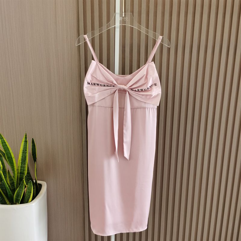 Plus Size Pajamas Women's Summer Sexy Thin Bows Suspender Skirt Pure Desire Fancy Nightdress Home Wear