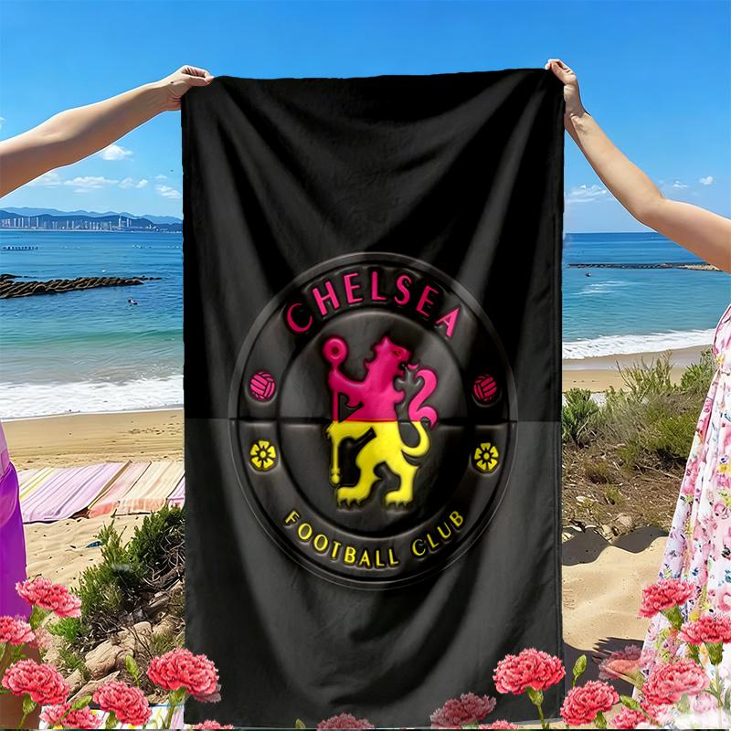 Chelsea F.C Print Beach Towel, Versatile Lightweight Absorbent Beach Towel for Pool Surf Yoga Bathroom, Perfect Birthday Holiday Gift