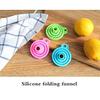 Foldable Mini Funnel Silica Gel Oil/Wine Funnel for Home and Car Pink