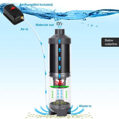 Raccoglitore Escrementi Pesci Acquario WC Filtro Automatico Pulizia Per Acquario Spugne Biologiche Con Palline Media Aumento Ossigeno