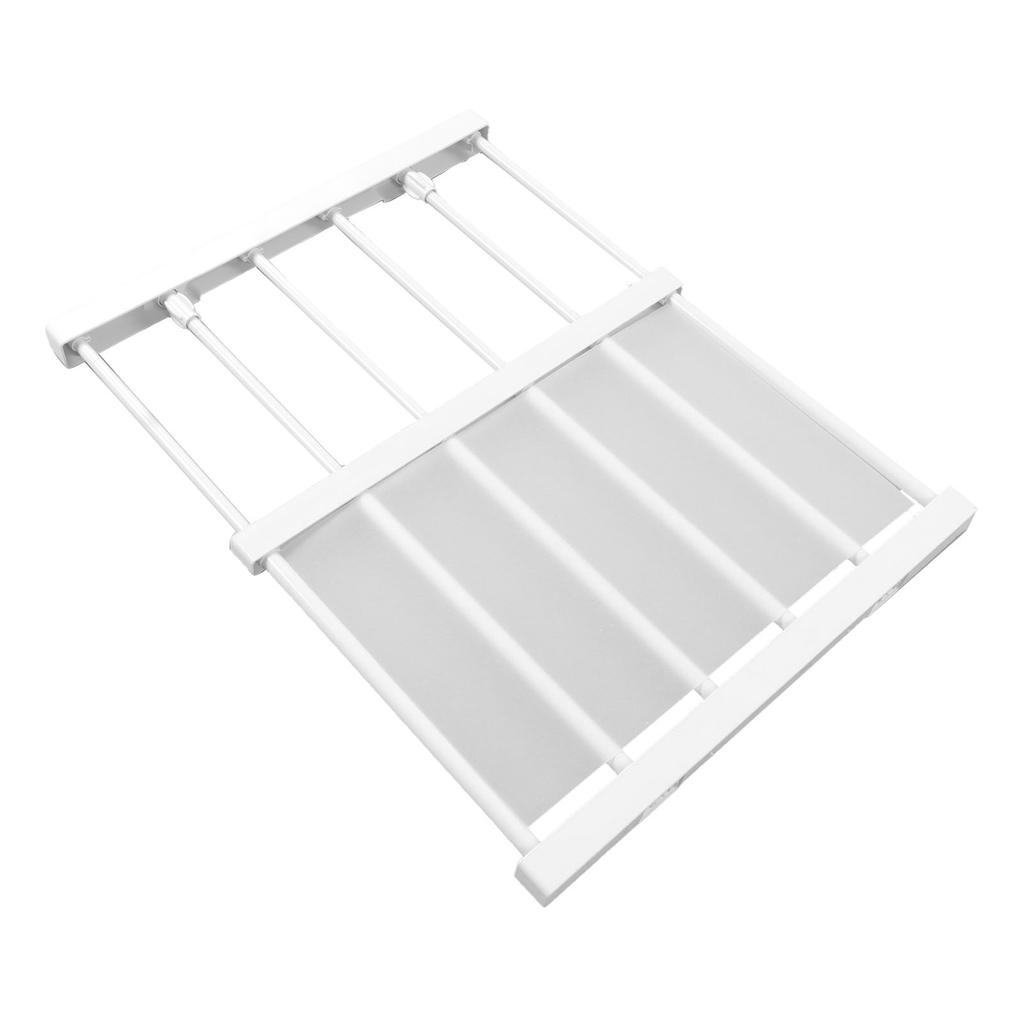 Tension Rod Shelf Adjustable Length Space Saving Nail Free Expandable Closet Shelf for Cabinet Wardrobe 16.5in Width