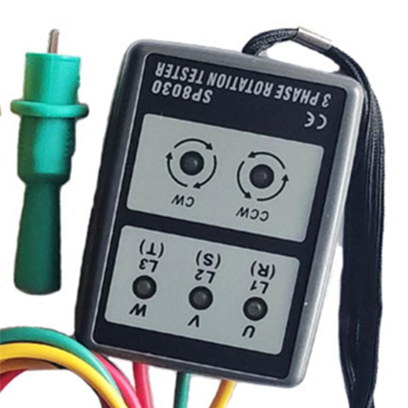ABHB-Phase Detector Current Tester With LCD Light And Buzzer Prompt For Judging Phase Sequence And Rotation Direction