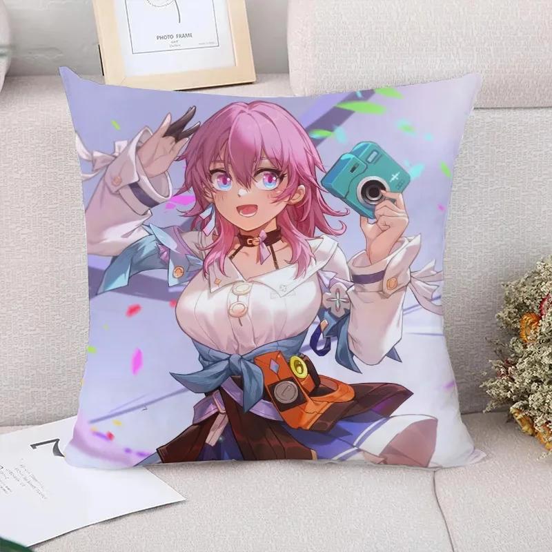 Couple Pillow Pillowcases  Honkai Star Rail Cushion Cover  Pillowcase Pilow Cases Sofa Cushions Covers for Bed Pillows