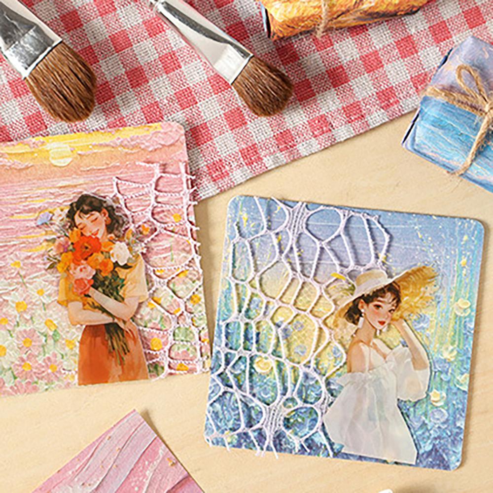 30 sheets of creative brush strokes, flower series material paper, iwatercolor, hand account decoration paper, sticky note paper
