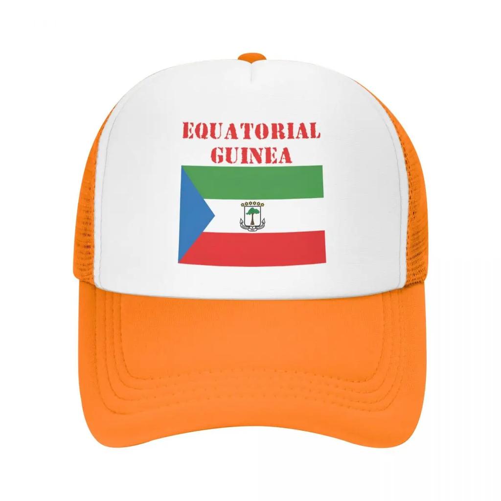 Custom Equatorial Guinea Flag Baseball Cap Unisex Women Personalized Breathable Trucker Hat Streetwear Snapback Dad Hats