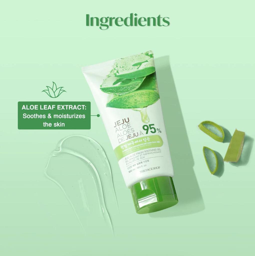 THE FACE SHOP Gel Apaisant à l'Aloe Vera Frais de Jeju (300ml)