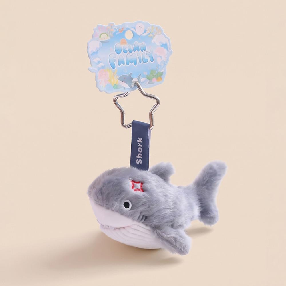 Soft Plushie Shark Seal Keychain Stuffed Animal Turtle Keychain Ocean Animal Plush Backpack