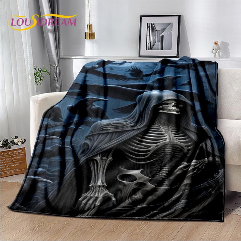 20 Style Gothic Horror Character Skull Ghost Spirit Soft Blanket,Soft Throw Blanket for Home Bedroom Bed Sofa Picnic Travel Gift