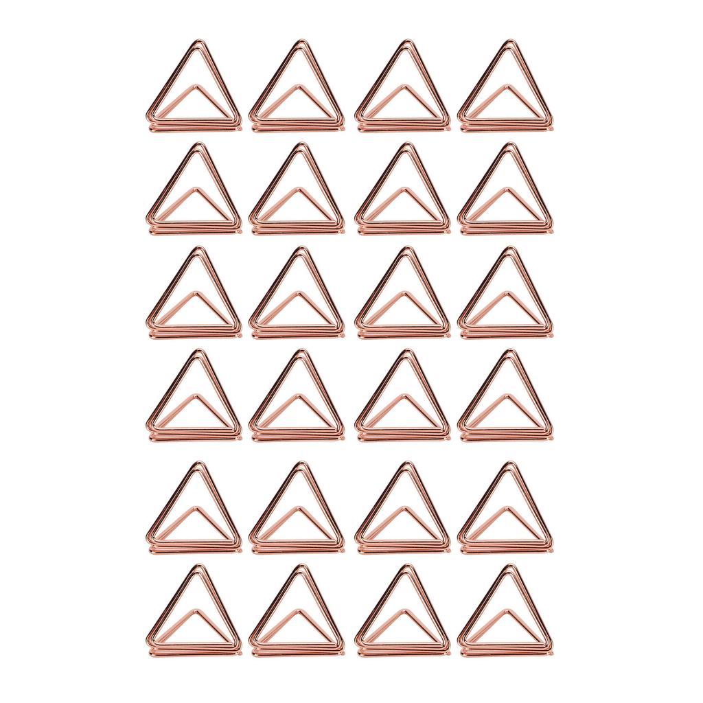 24 peças porta-cartões triangular simples e elegante leve portátil clipes de cartão para arquivo de escritório
