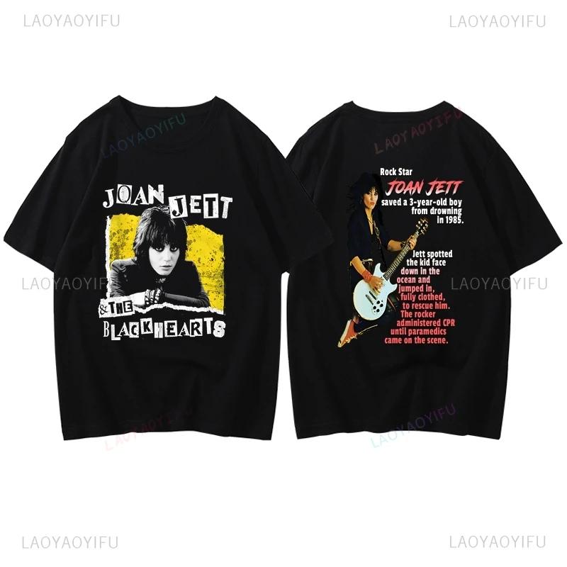 Vintage Rock Queen Joan Jett Bedrucktes T-Shirt Top Sommer Trend Kurzarm Unisex Shirt Grafik Übergroßes T-Shirt