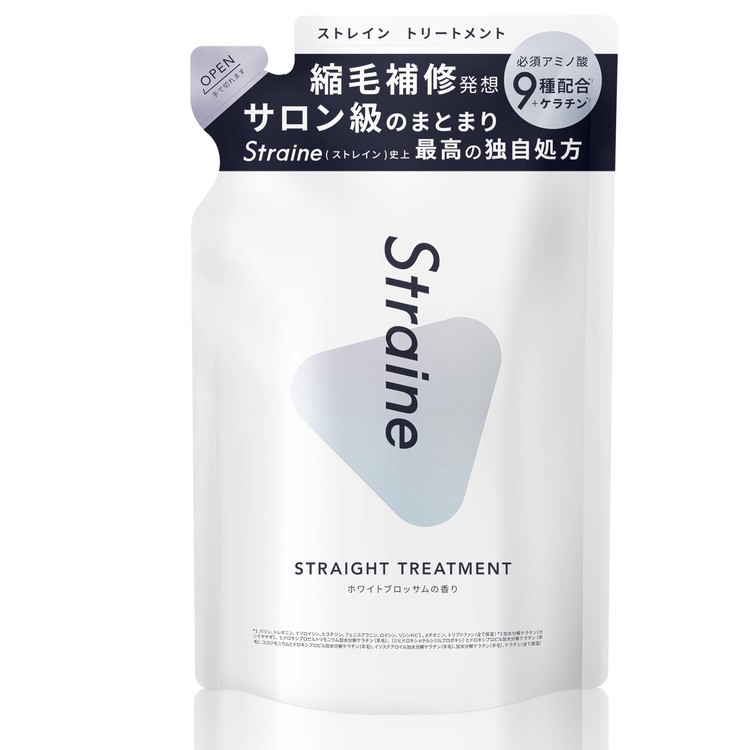 

[Ambassador Tomohisa Yamashita] Strain Treatment Refill White Blossom Scent Straight Wavy Curly Hair Care Amino Acid