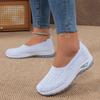 Atmungsaktive Slip-On Flache Schuhe für Damen mit Weicher Sohle - Ganzjahres Leichte Sneaker Geeignet zum Gehen, Täglichen Pendeln, Bequeme Freizeitschuhe
