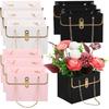 SAFIGLE 9pcs Bags Bouquet Box Purse Shaped Floral Bags Handheld Packaging Bags Decorative Bouquet Bags For Floral Arrangements