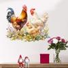 Wall Sticker Easy To Remove Rooster Chicken Waterproof PVC Wallpaper Decoration for Apartment