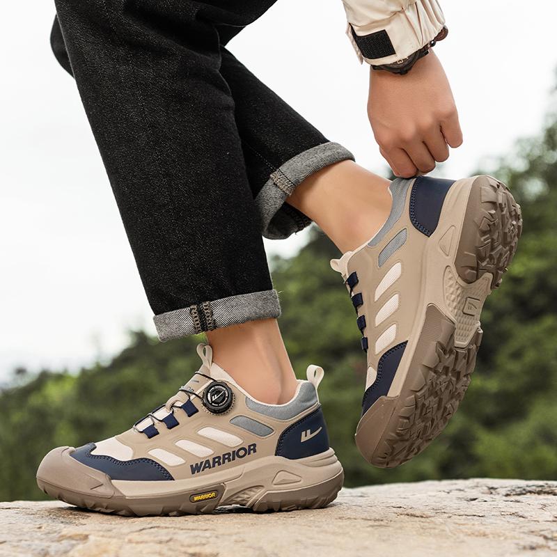 Warrior Hiking Shoes Retro Versatile Fashion Simple Sports Casual Lightweight Durable Non-Slip Low-Top Dad Shoes Men sneakers WXY(S)-4758N01