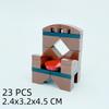 Small Particles Medieval Ancient Weapons War Military Tent Viewing Platform Showdown War Horse Building Block Scene