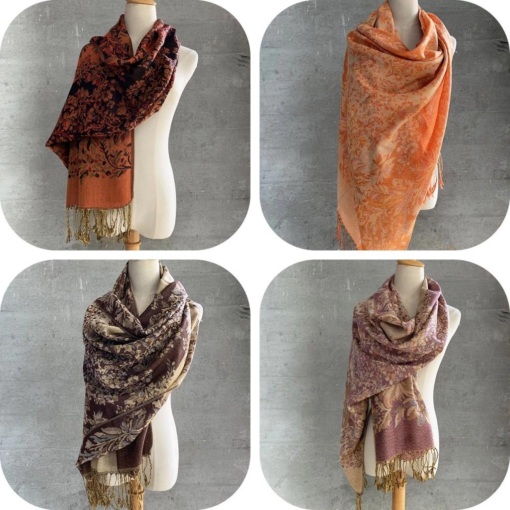 Elegant Floral Print Scarf For Women In Vibrant Colors Thick Warmth And Stylish Design Ideal For Winter And Air Conditioning