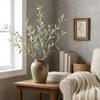 Plastic Artificial Olive Branch Lifelike Handmade Craft Olive Fruit Branch with Fruit Fake Olive Tree Vase Arrangement