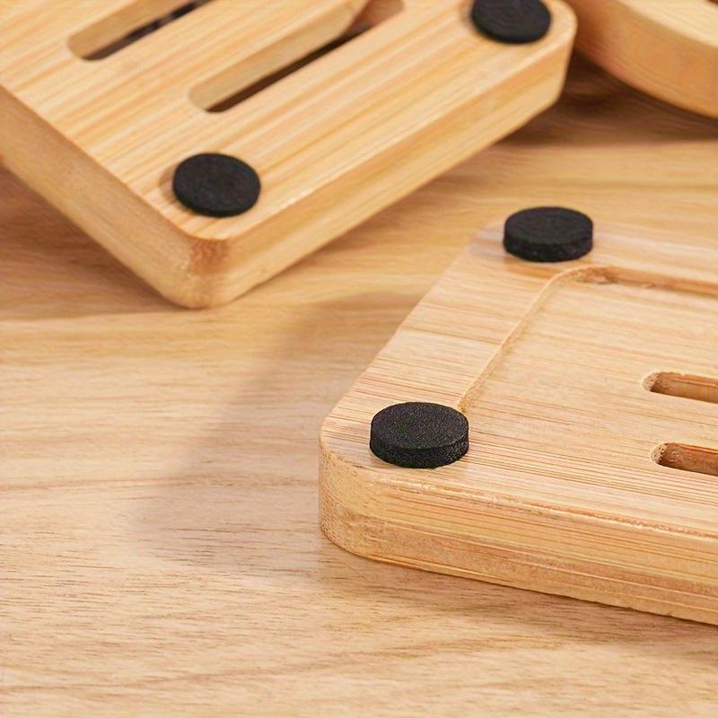 Vintage Bamboo Soap Holder Slotted Wooden Soap Dish Drainage Soap Box Soap Tray for Bathroom