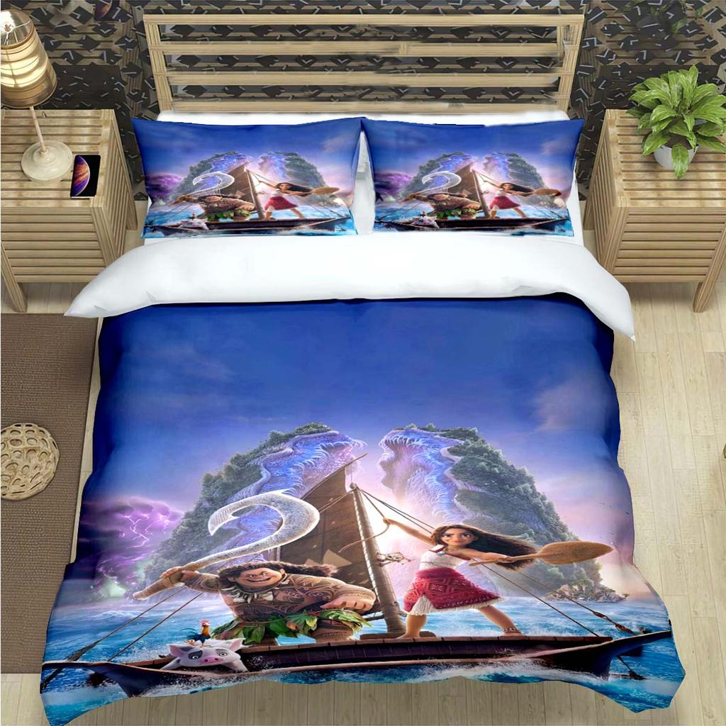 Fashion Print Moana Bedding Sets Bed Supplies Set Duvet Cover Bed Comforter Set Bedding Set child Birthday Gift