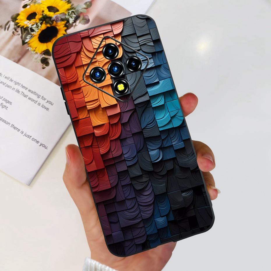 

For Infinix Zero 8 8i X687 X687B Fashion Dragon Metal Style Painted Case For Infinix Zero8 Zero8i Black Silicon Soft Phone Cases Infinix Zero 8i