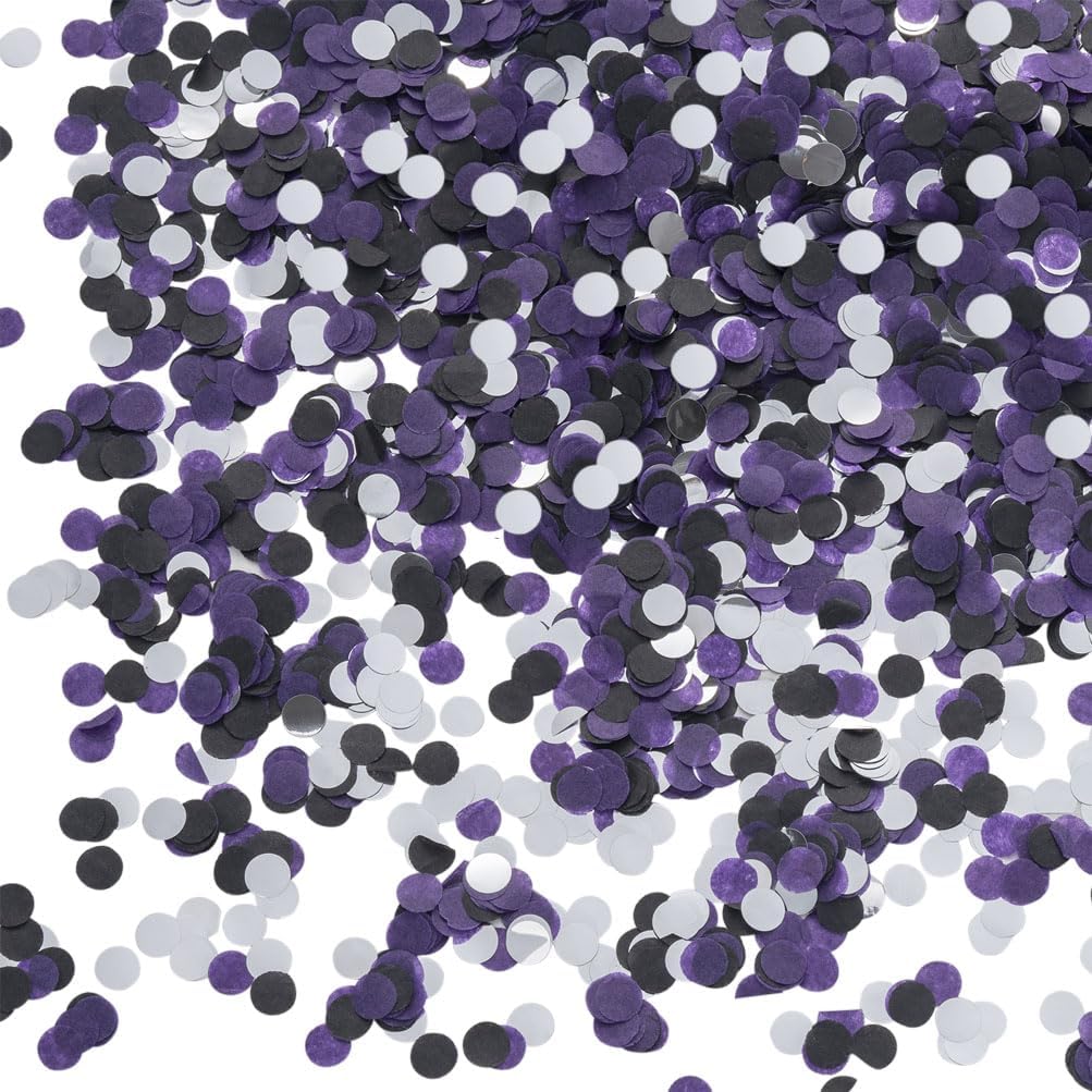 Hot Pink Orange and Gold Tissue Confetti Dots Table Decoration for Birthday Graduation Wedding Toss Groovy Fall Autumn Party, 1 inch in Diameter, 100