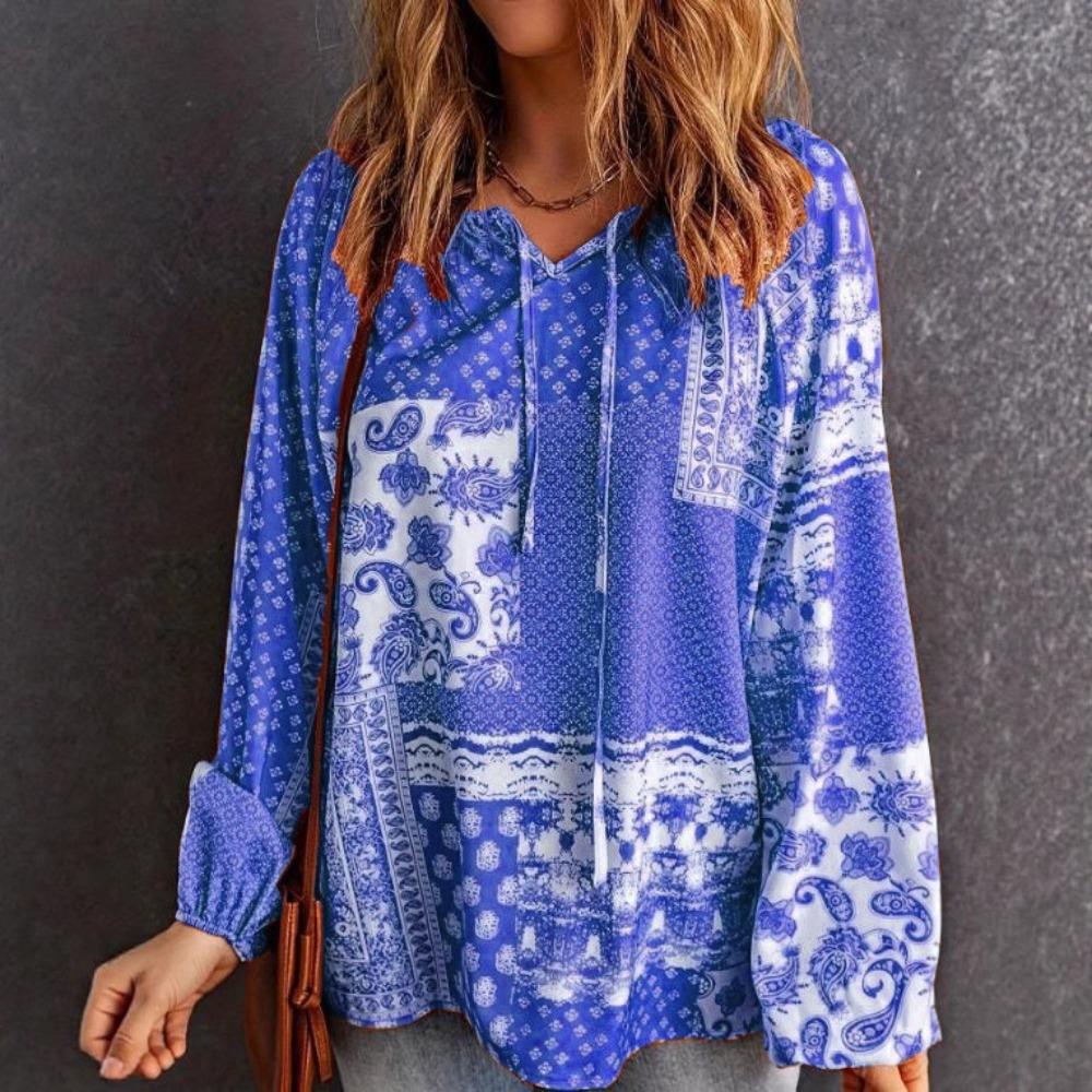 QICED Women's Fashion Casual Long Sleeve Blouses & Shirts