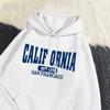 Autumn Winter Womens Hoodies California Est 1776 San Francisco Printed Sweatshirt Warm Fleece Comfortable Pullover Casual Tops