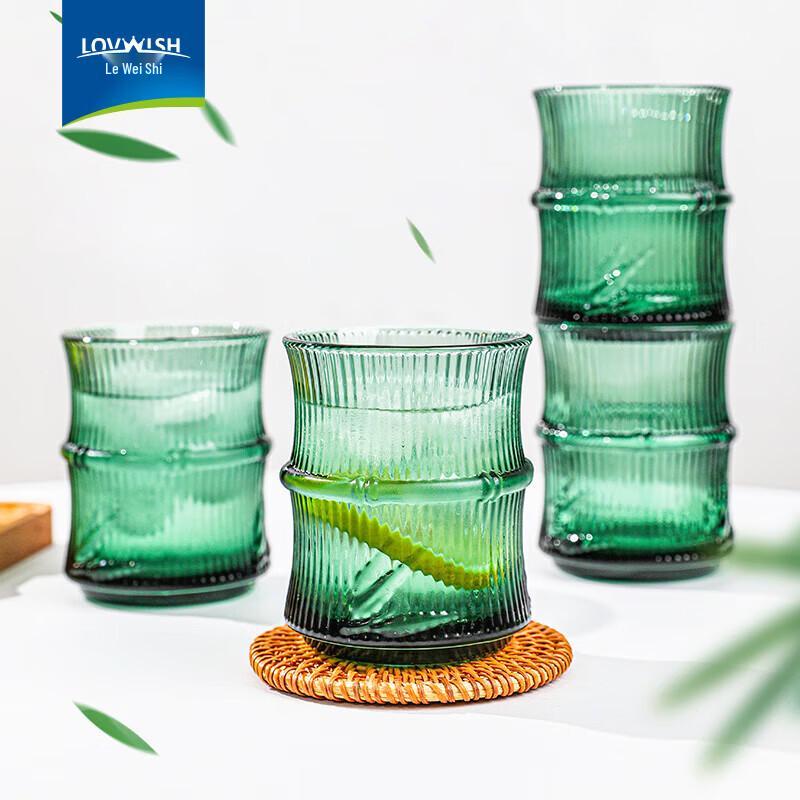 Lovwish Bamboo Leaf Glass Set