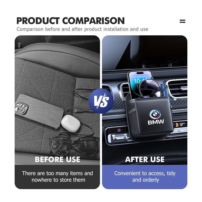 Car air outlet storage bag ID card bag double-layer storage bag For BMW G01 G02 F15 F16 G05 G06 G07 F07 G30 G32 F40 F44 F34