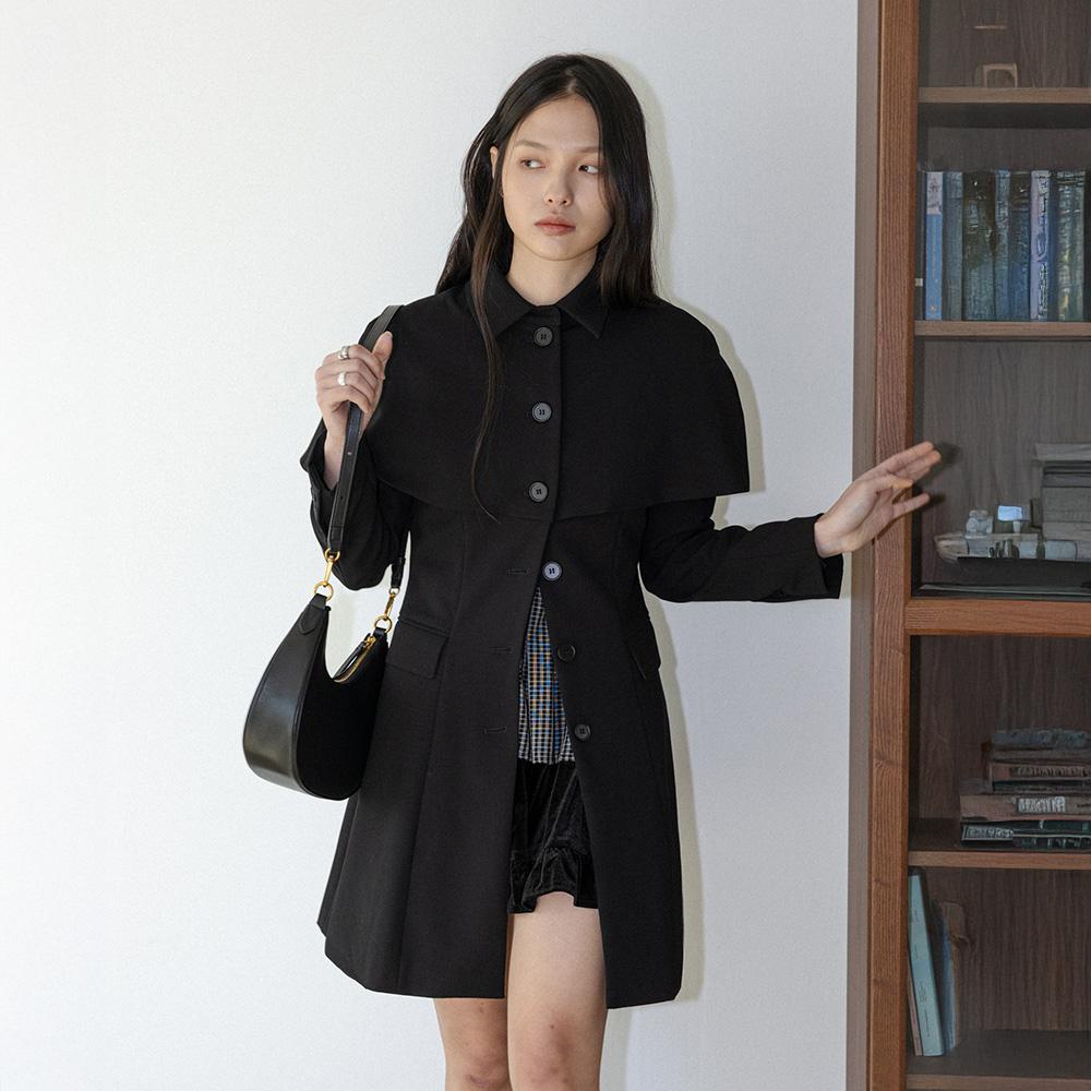 Laengsseon Ls_Cape Collar Dress_Black