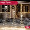 Pack Spiral Christmas Tree Lights Outdoor Lighted Decorations Yard Xmas Eve Night Dcor JOYFY LED 3 218 for Entertaining Play Safe Kid Friendly Fun