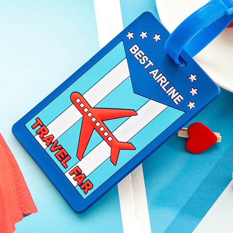 Creative PVC Luggage Tags Cartoon Cute Luggage Tag Silicone Suitcase Tag Id Name Label Travel Tag Bag Tags Travel Accessories