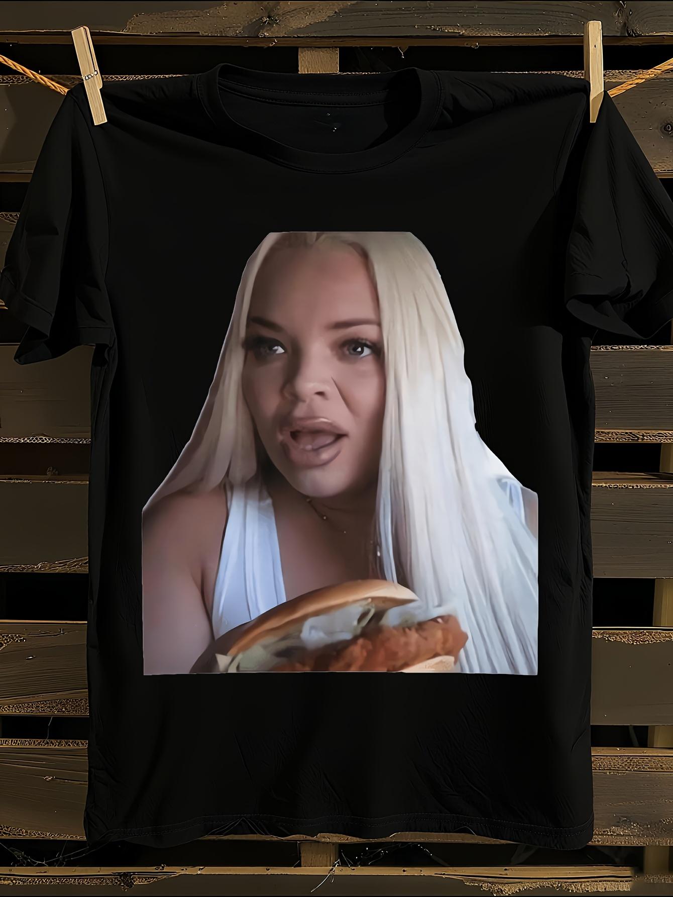 

Trisha Paytas Huh What T-Shirt Mens Tshirt Womens Tshirts with Letters Print Short Sleeves T-Shirt Casual Street Tee Shirt Top S