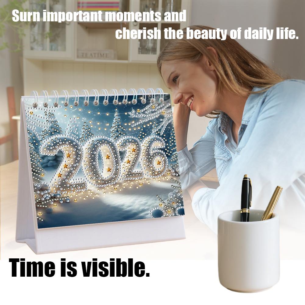 5D/DIY Calendar Diamond Painting Calendar Kit Diamond Decorations Calendar Shiny Rhinestones Decor Calendar Gift for Friends