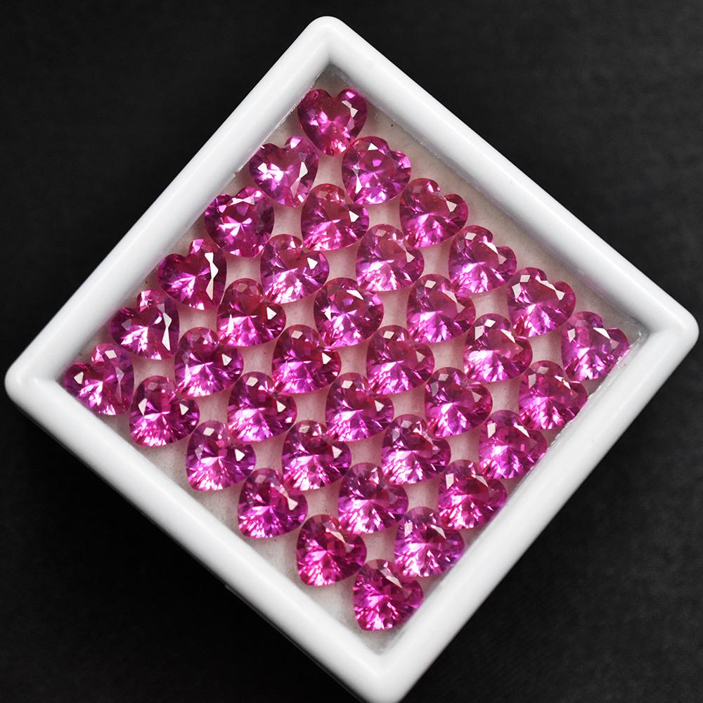 Natural Pink Sapphire Loose Gemstone Heart Cut 12.00 Ct Pcs 6x6 Mm Lot September Birthday Birthstone