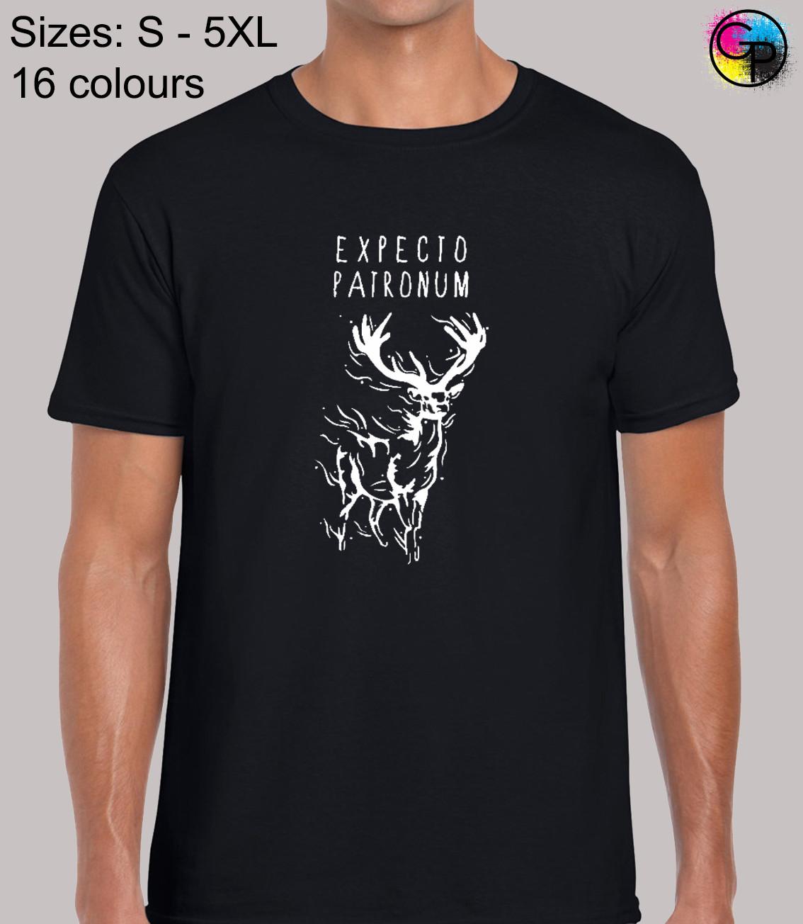 Expecto Patronum Wizard Movie Film Inspired Novelty T-Shirt Mens Womens Tees Top Top for Men S
