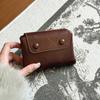 New Korean Retro Women Wallets Short Zipper Multi-Card Money Bag Soft PU Leather Business Card Case Card Bag Pouch