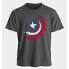 Marvel Mens and Womens Tshirts Captain America Summer Spring and Autumn New Classic Oversized Sporty Trendy Shortsleeved