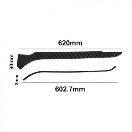 2Pcs Carbon Fiber Interior Passenger Side Dashboard Cover Trim For Ford Explorer