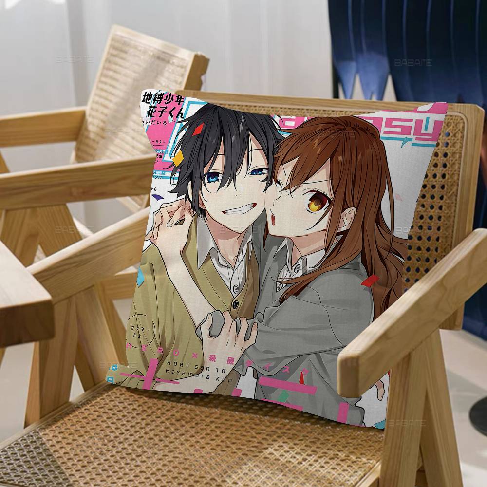 Horimiya Anime Pillow Cover Design Cushion Cover Decor Holiday Decorati