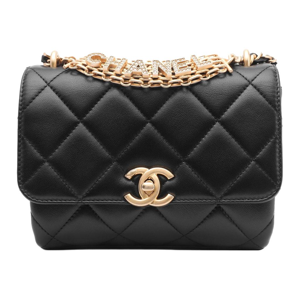 Chanel 22SS Lambskin Shoulder Bag, Crossbody Bag Mini Women's Black AS3239-B08012-94305