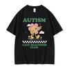 Funny Autism Late Diagnosis Club Meme T Shirts Unisex Summer Streetwear Tops T-shirts Men's Casual 100% Cotton Oversized T-shirt